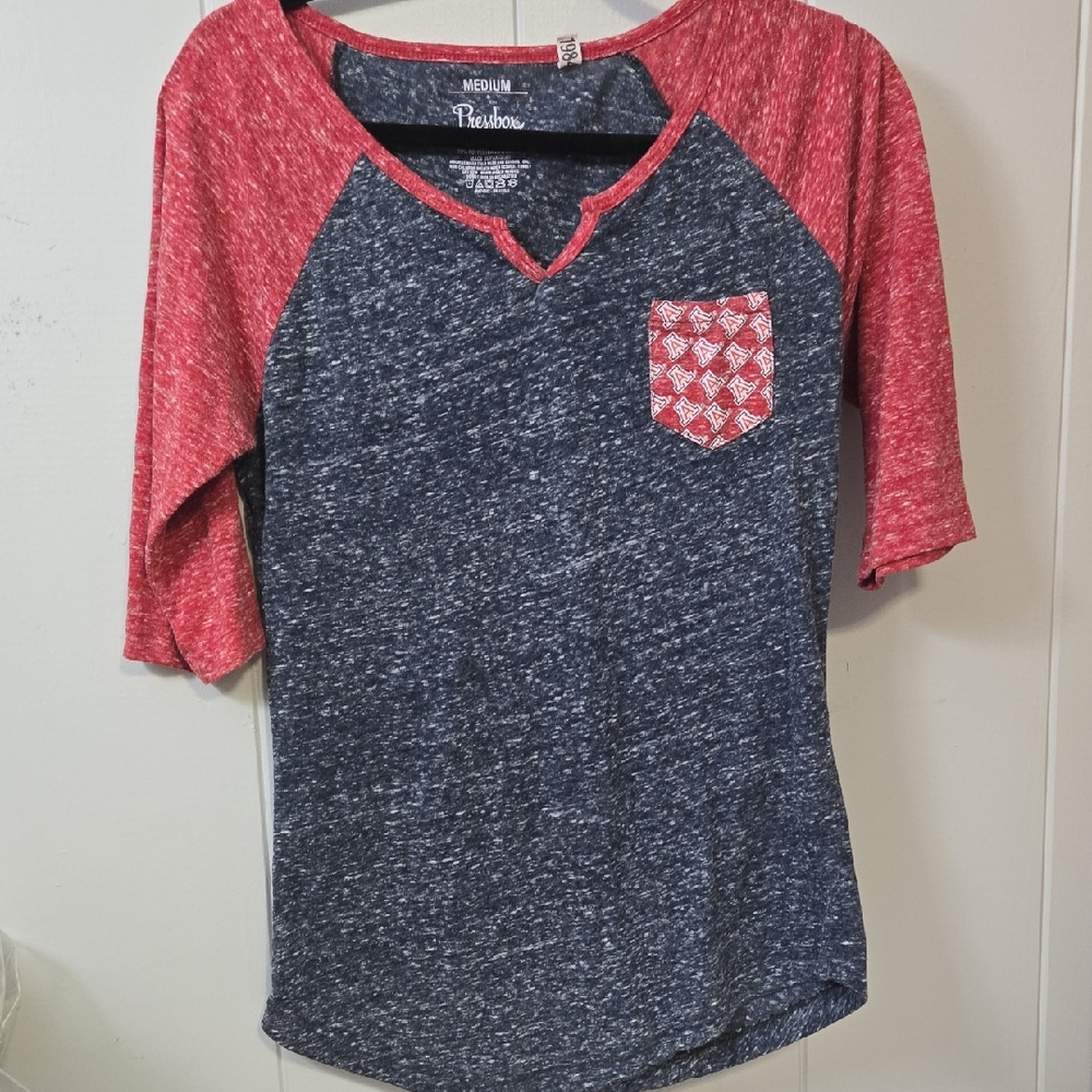 UNIVERSITY OF ARIZONA Red and Navy Raglan Tee